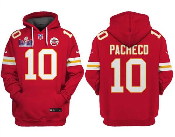 Men's Kansas City Chiefs #10 Isiah Pacheco Red Super Bowl LVIII Patch Limited Edition Hoodie,We sell and wholesale Men's Kansas City Chiefs #10 Isiah Pacheco Red Super Bowl LVIII Patch Limited Edition Hoodie on line form chian!